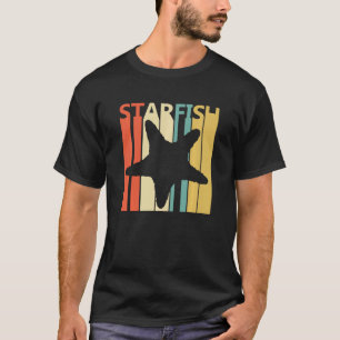 Vintage-Tier-Seestern-Druck T-Shirt