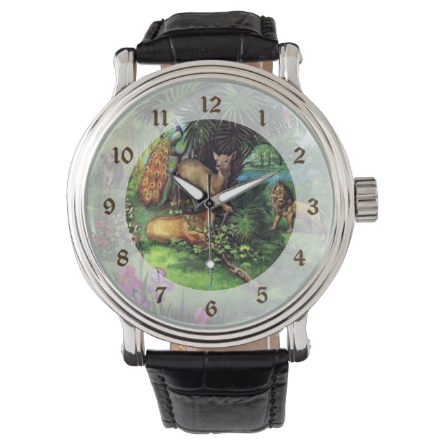 Vintage Tiere Armbanduhr (Vorderseite)