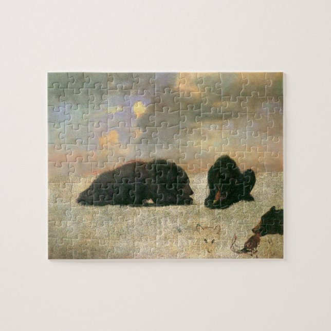 Vintage Tiere, Grizzly Bars von Albert Bierstadt (Horizontal)