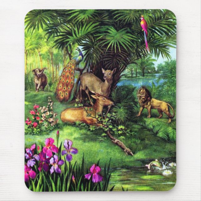 Vintage Tiere Mousepad (Vorne)