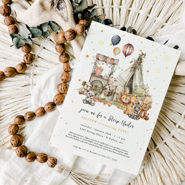 Vintage Tiere | Schlafepover Einladung (Von Creator hochgeladen)