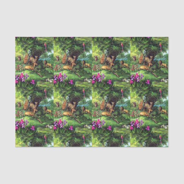 Vintage Tiere Seidenpapier (Vorderseite)