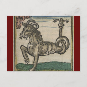 Vintage Tierkreiszeichen - Steinbock Postkarte