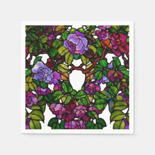 Vintage Tiffany-Hartglas-Lila Rose Serviette