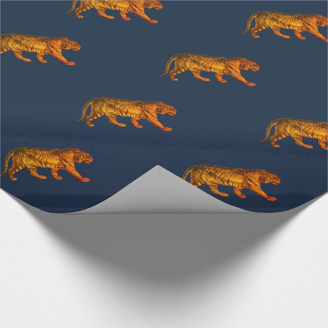 Vintage Tiger Geschenkpapier (Ecke)