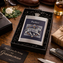 Vintage Tiger Navy Blau