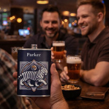 Vintage Tiger Navy Blau