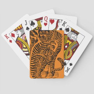 Vintage Tiger Spielkarten – Japanischer Holzschnit