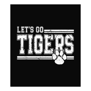 Vintage Tigers Schul Sport Name Retro Fotodruck