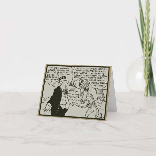 Vintage "Tijuana Bibel" Faltkarte Dankeskarte (Vorderseite)