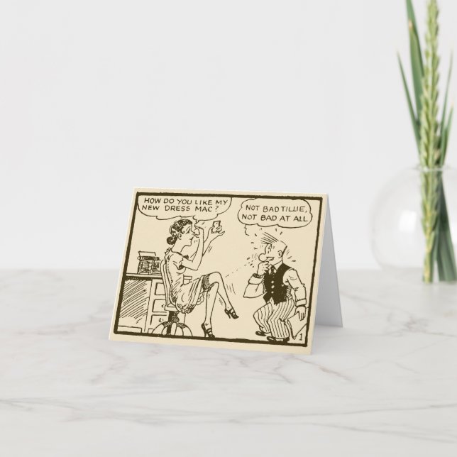 Vintage "Tijuana Bibel" Faltkarte Dankeskarte (Vorderseite)