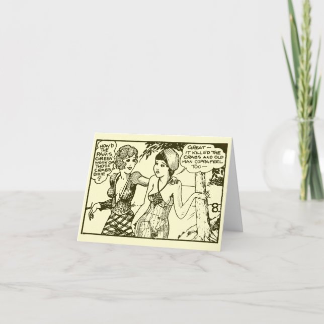 Vintage "Tijuana Bibel" Faltkarte Dankeskarte (Vorderseite)