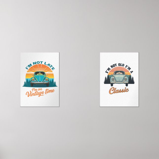 Vintage Time Ride Bilderwand Sets (Vorderseite)