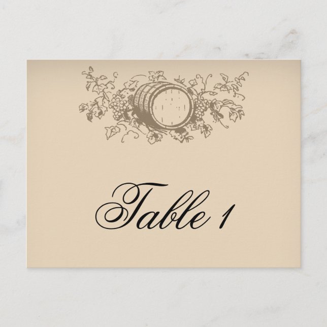 Vintage Tischnummer (Vorderseite)