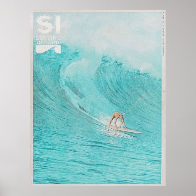 Vintage Titelseite des Surfmagazins Poster (Vorne)