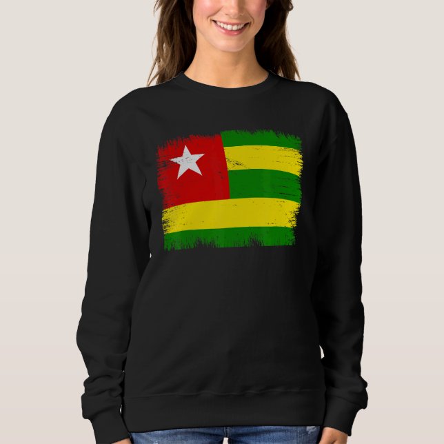 Vintage Togo Flag Togolese Independence Day Sweatshirt (Vorderseite)