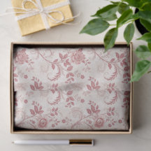 Vintage Toile De Jouy Dusty Rose Pattern 