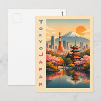 Vintage Tokio Japan Postkarte