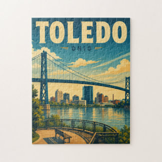 Vintage Toledo Ohio Skyline