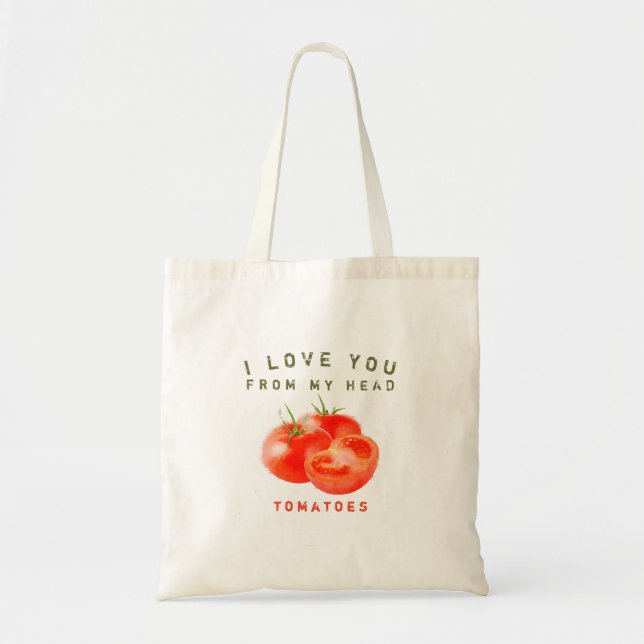 Vintage Tomato Quote Design -  Tragetasche (Vorne)