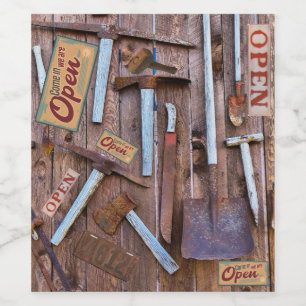 Vintage Tools Antiquitätenhöhle Weinetikett