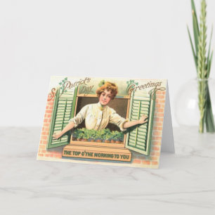 Vintage Top O' The Morning St Patrick's Day Card Karte