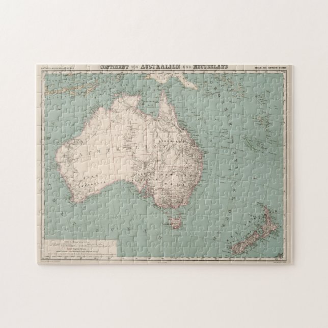 Vintage Topografische Karte Australiens (1868) (Horizontal)