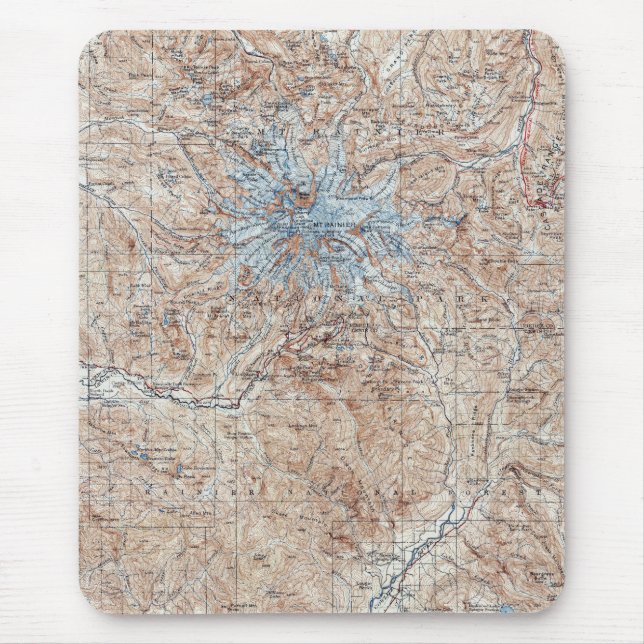 Vintage topographische Karte Washington des Mount Mousepad (Vorne)
