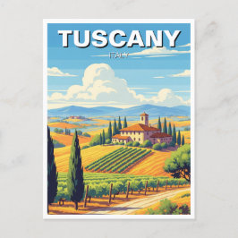 Vintage Toskana Italienische Villa Postkarte