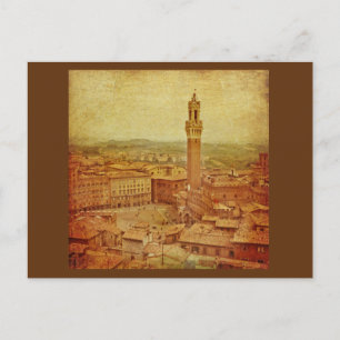 Vintage Toskana, mittelalterliches Siena Postkarte