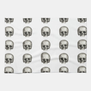 Vintage-Totenkopf-Küchenhandtuch Geschirrtuch