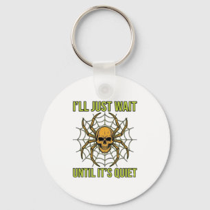 Vintage-Totenkopf-Spinne Lustiges Halloween-T-Shir Schlüsselanhänger