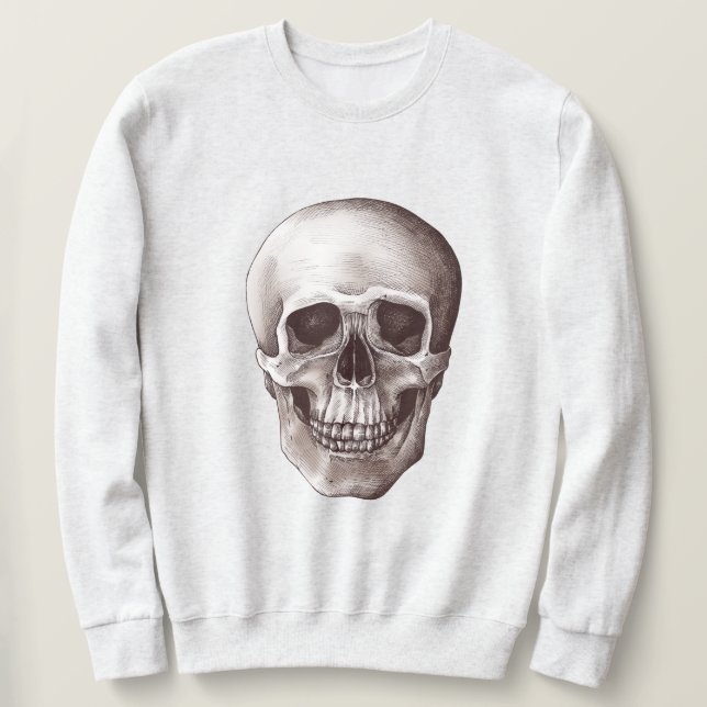 Vintage-Totenschädel Sweatshirt (Design vorne)