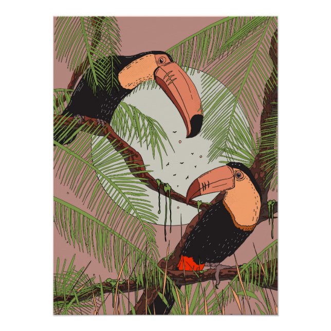 Vintage Toucans Poster (Vorderseite)