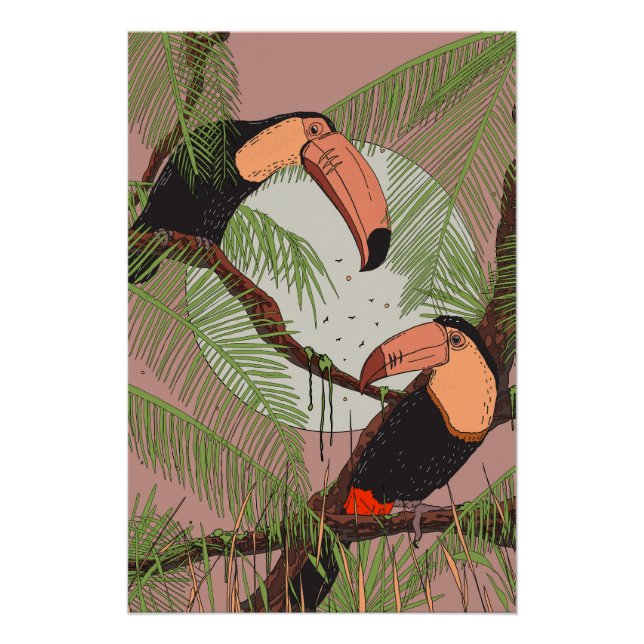 Vintage Toucans Poster (Vorderseite)