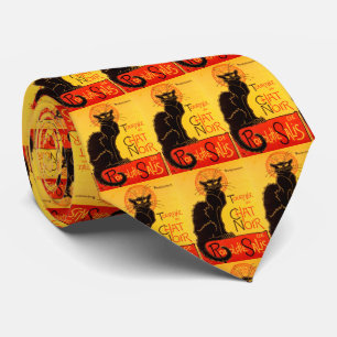 Vintage Tournee de Chat Noir Schwarze Katze Krawatte