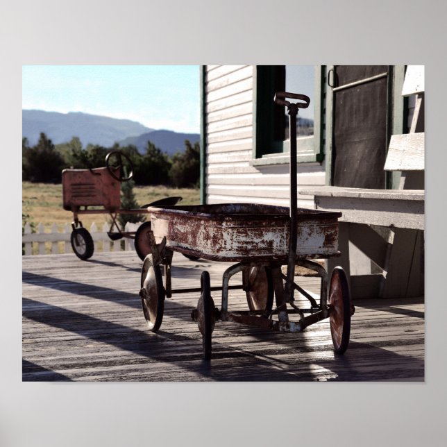 Vintage Toy Wagon and Tractor Poster (Vorne)