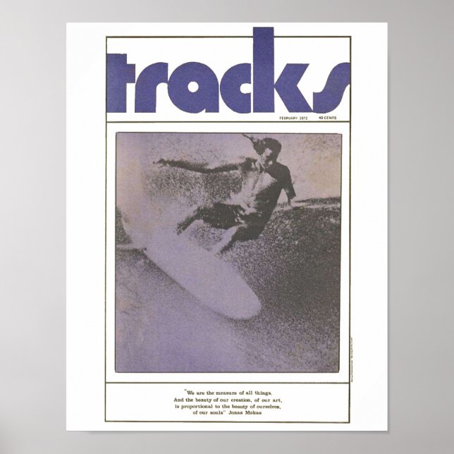 Vintage Tracks Surf Magazin Poster (Vorne)