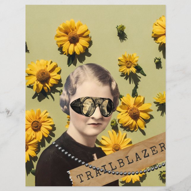 Vintage Trailblazer Daisies Kitsch Scrapbook (Vorderseite)