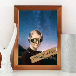 Vintage Trailblazer Night Sky Pop Art Poster