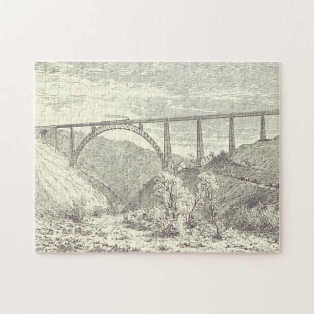 Vintage Train, Rail Bridge Puzzle (Horizontal)
