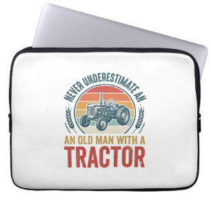 Vintage-Traktor-Alter-Mann-Zitat-Shirt-Design_1 Laptopschutzhülle