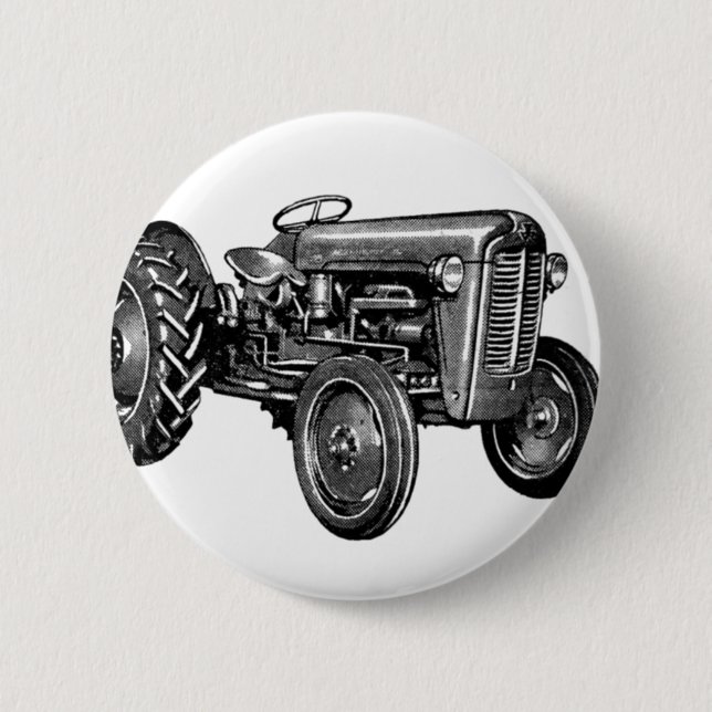Vintage-Traktor Button (Vorderseite)
