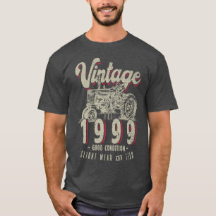 Vintage-Traktor-Farmer-Geburtstag, geboren 1999 un T-Shirt
