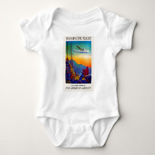 Vintage Transpazifik-Reise Baby Strampler