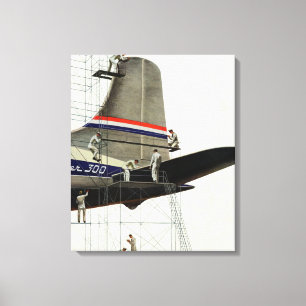 Vintage-Transport, Flugzeugwartung Leinwanddruck
