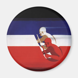 Vintage Transport, patriotische Rennwagenrennen Magnet