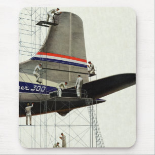 Vintage-Transportation, Flugzeugwartung Mousepad