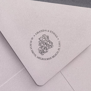 Vintage Trauben   RÜCKSENDEADRESSE Permastempel