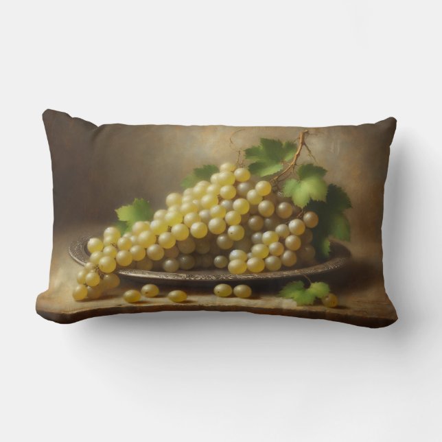 Vintage Trauben Stillleben Lendenkissen (Vorderseite)